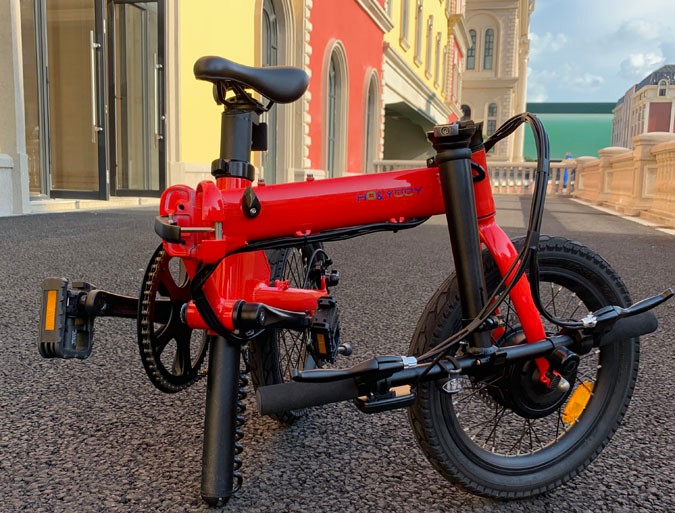 16 inch red electric bike