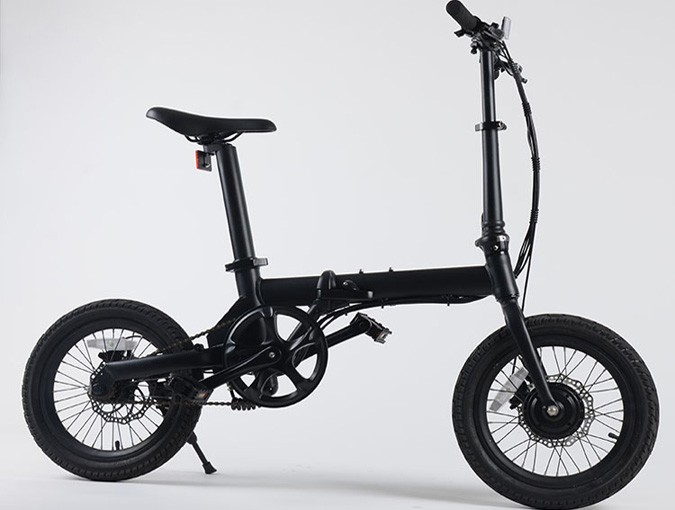 16 inch black electric bike
